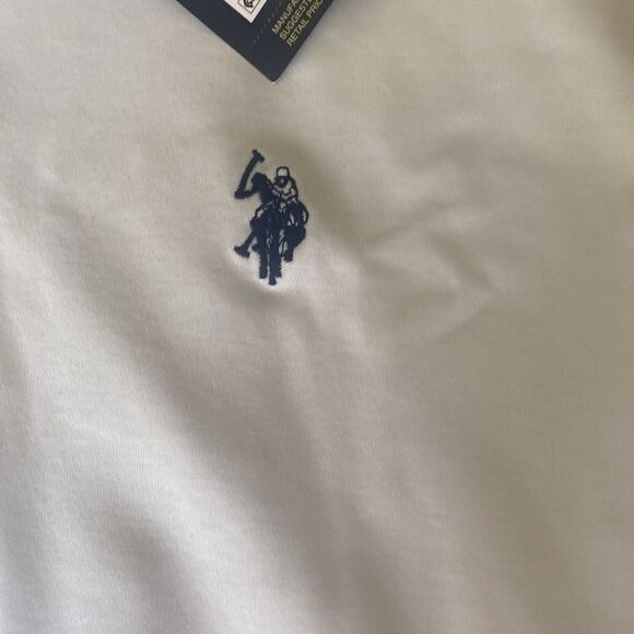 NWT US Polo Assn white smooth luxury feel, size L polo - Picture 2 of 6
